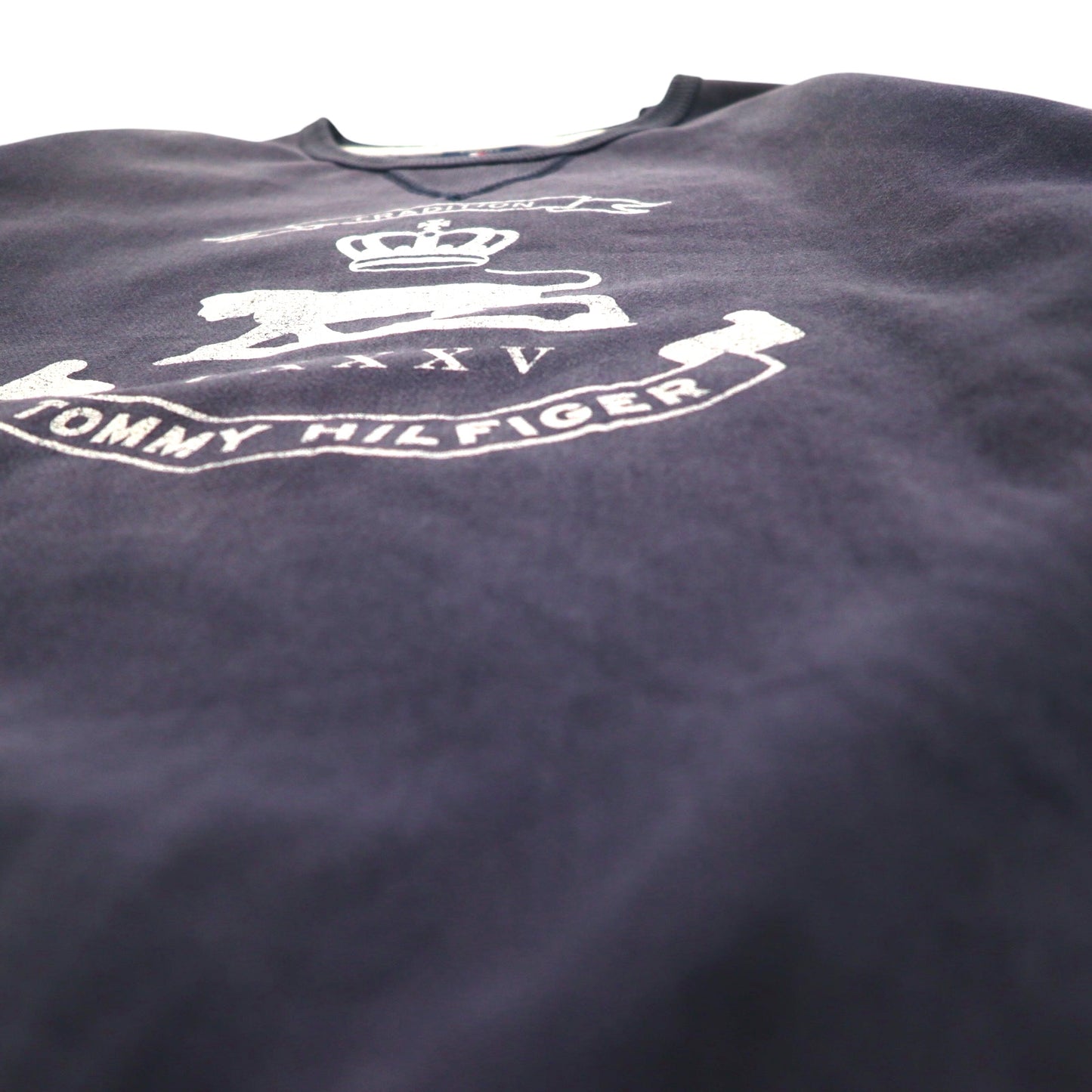 TOMMY HILFIGER 90年代 前V スウェット M ネイビー プリント コットン 日本製