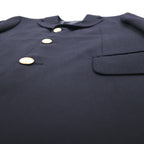 BURBERRY Cashmere Blend 3B Tailored Jacket Blazer, Navy Blue, Size S, Wool, Gold Buttons, Made in Japan