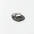 HARLEY DAVIDSON Vintage Logo Ring, Size 25, Silver 925