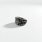 HARLEY DAVIDSON Vintage Logo Ring, Size 25, Silver 925