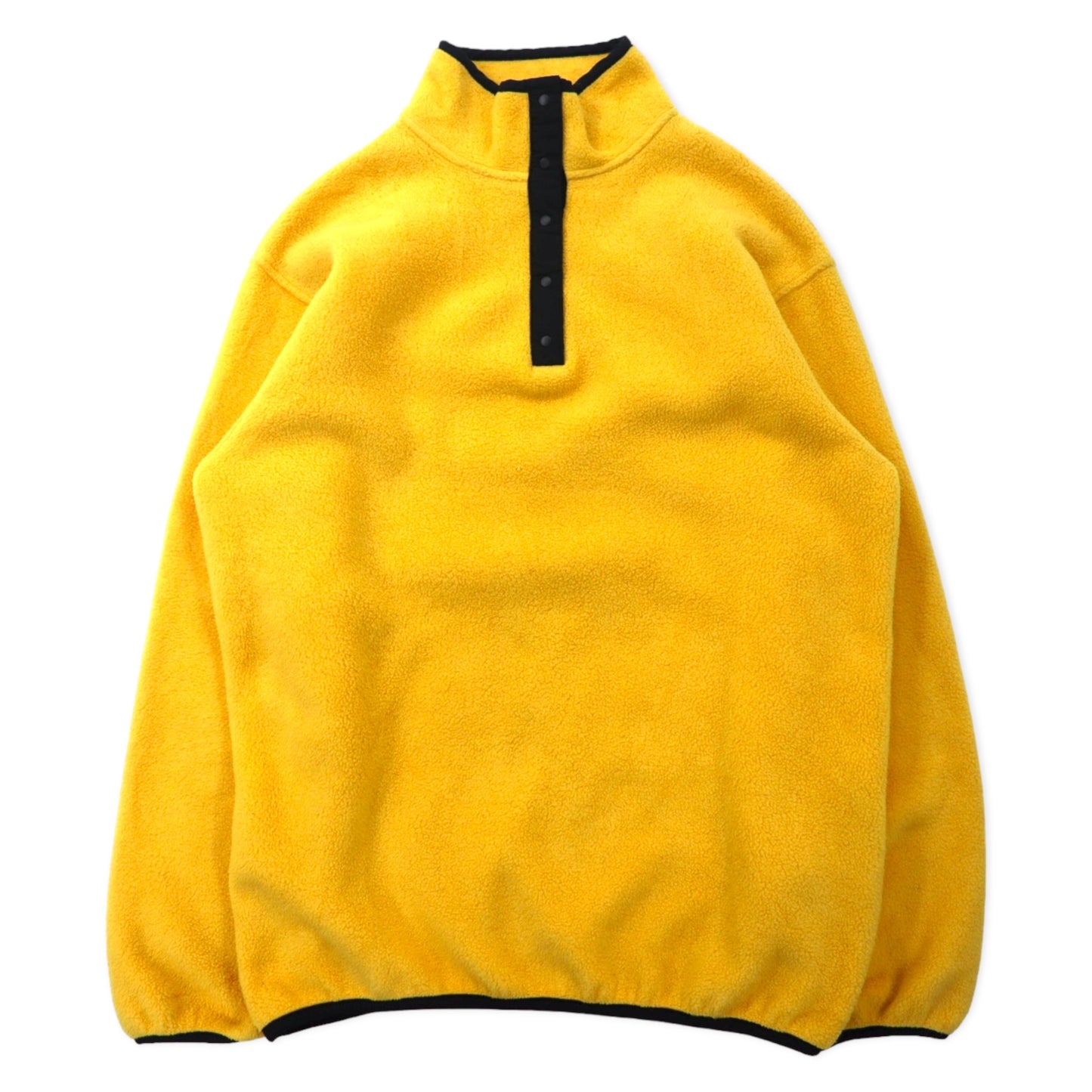 日本然リトテ-古着オンライン-LANDS' END USA製 ビッグサイズ ハーフスナップT フリースジャケット M イエロー POLARTEC ポリエステル-Lands' END USA MADE Big Size Half Snap T FLEECE Jacket M Yellow Polartec polyester