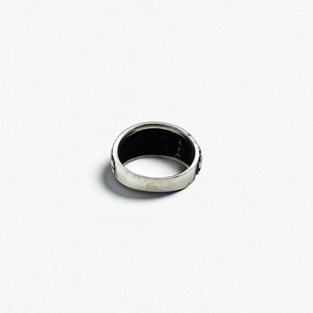 HARLEY DAVIDSON Vintage Logo Ring, Size 25, Silver 925