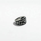 HARLEY DAVIDSON Vintage Logo Ring, Size 25, Silver 925
