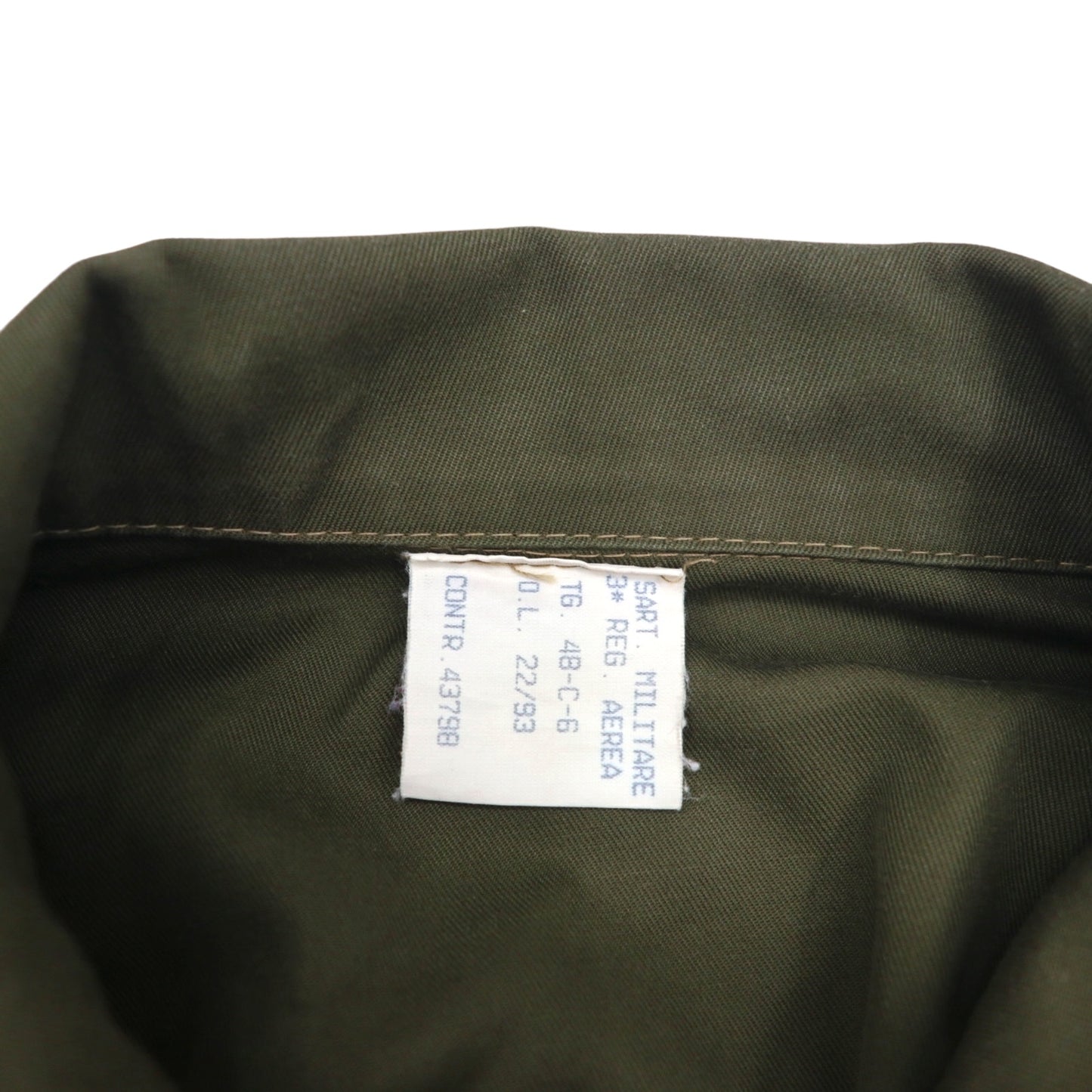 イタリア軍 MILITARE フライト ジャンプスーツ ツナギ オールインワン M カーキ コットン ミリタリー