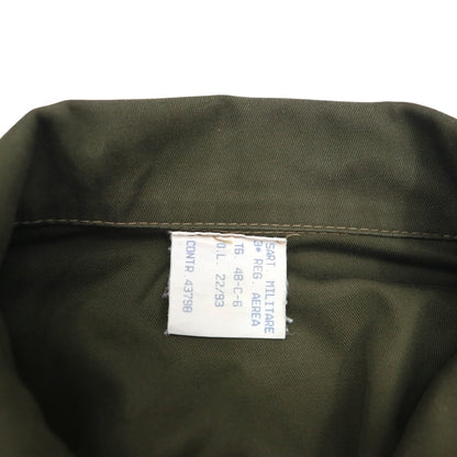 イタリア軍 MILITARE フライト ジャンプスーツ ツナギ オールインワン M カーキ コットン ミリタリー