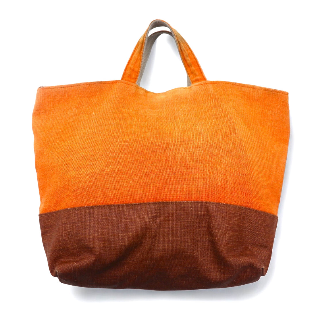 BAN INOUE Linen Hump Tote Bag Orange Hemp Made in Japan