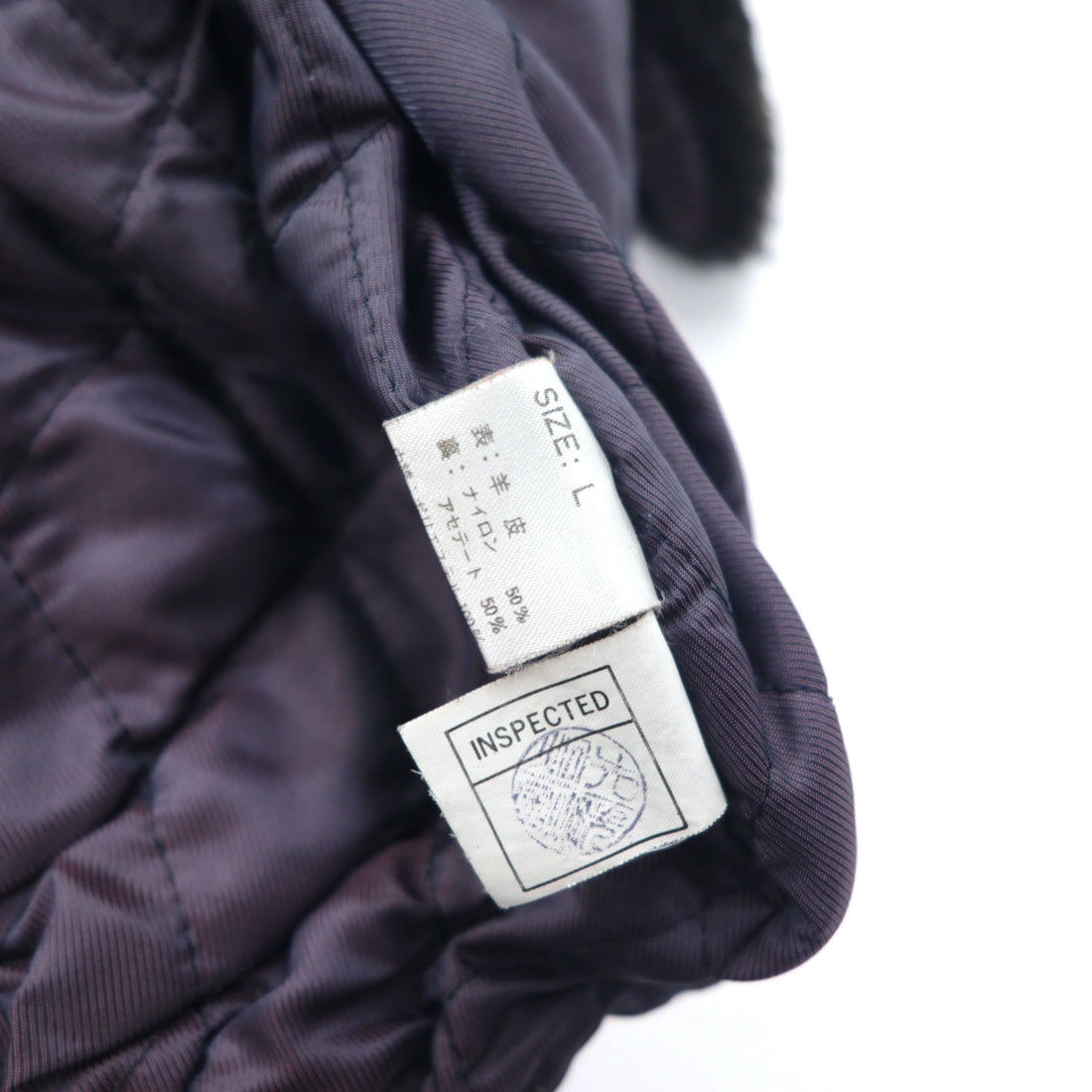 90s Vallemosso Shawl Collar Double-breasted Shearling Jacket L Black Sheepskin Lambskin Quilted Liner Detachable Collar