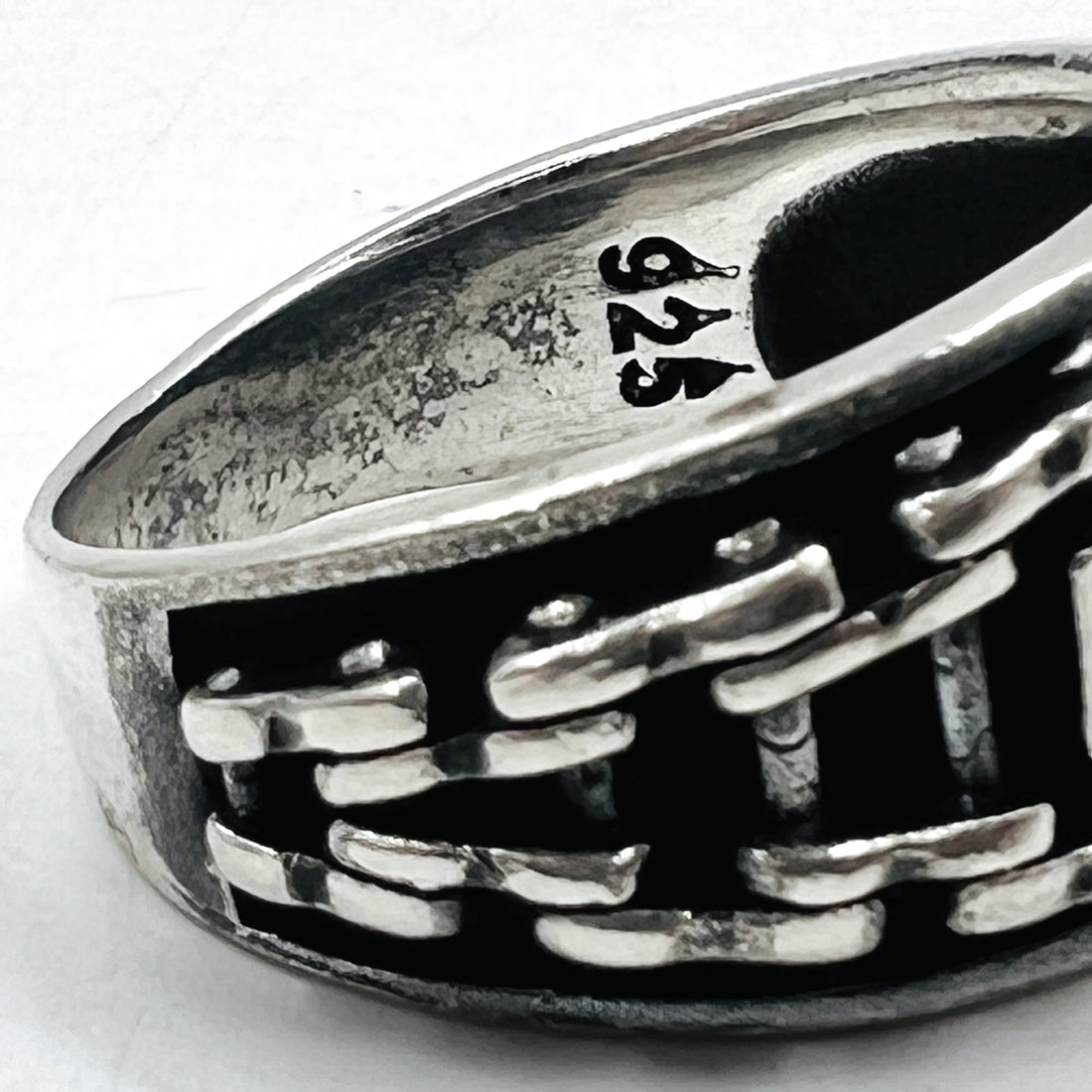 HARLEY DAVIDSON Vintage Logo Ring, Size 25, Silver 925