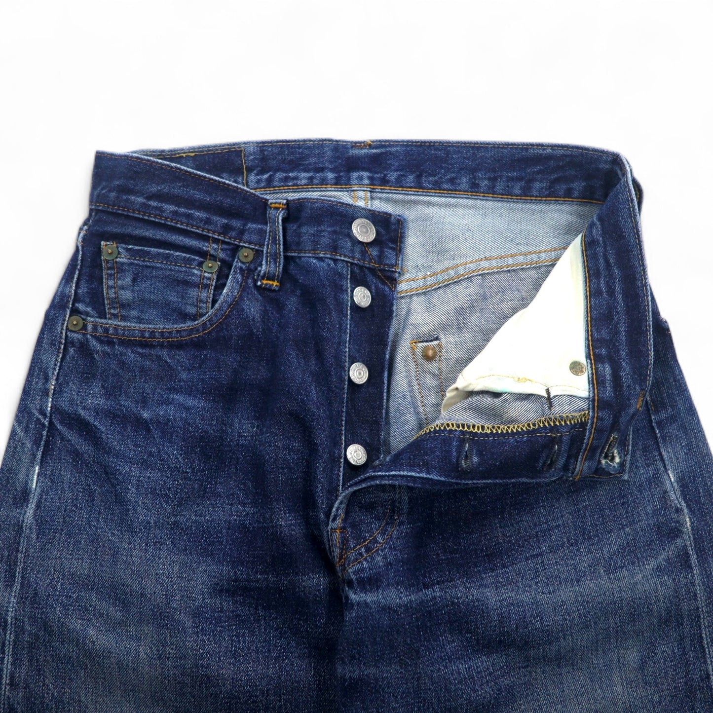 Levi's 90年代 USA製 バレンシア工場 501XX ビッグE セルビッヂ デニムパンツ S インディゴ ブルー ボタン裏555