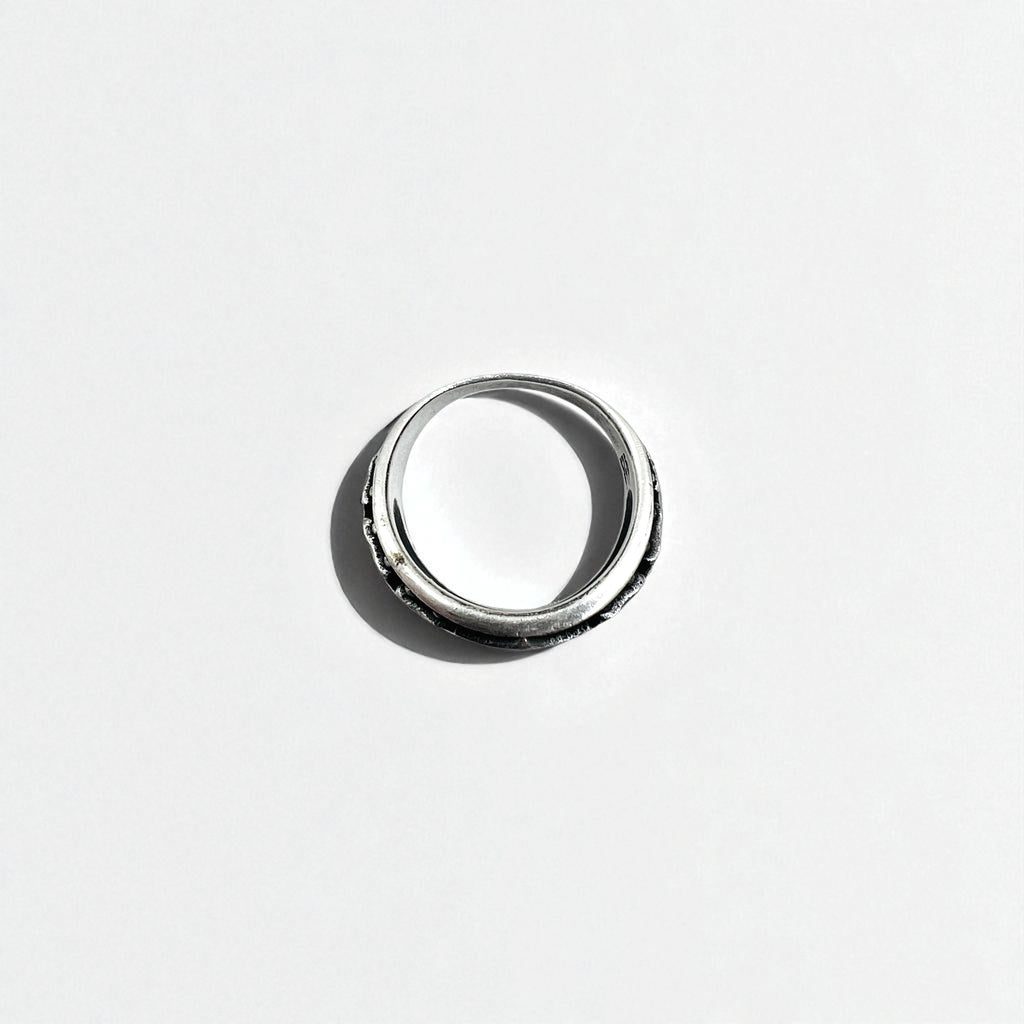 HARLEY DAVIDSON Vintage Logo Ring, Size 25, Silver 925
