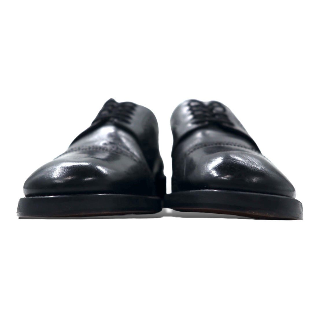 Sir Edward Italian made dress shoes, 26.5cm, black leather, quarter brogue, straight tip
