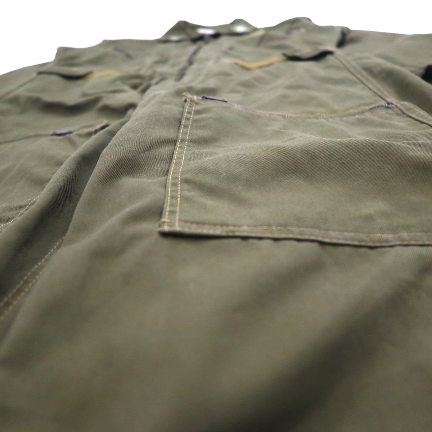 イタリア軍 MILITARE フライト ジャンプスーツ ツナギ オールインワン M カーキ コットン ミリタリー