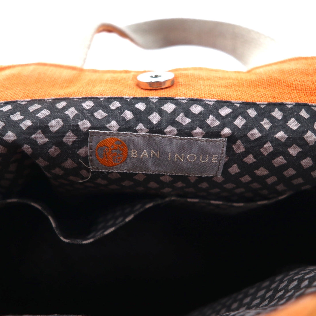 BAN INOUE Linen Hump Tote Bag Orange Hemp Made in Japan