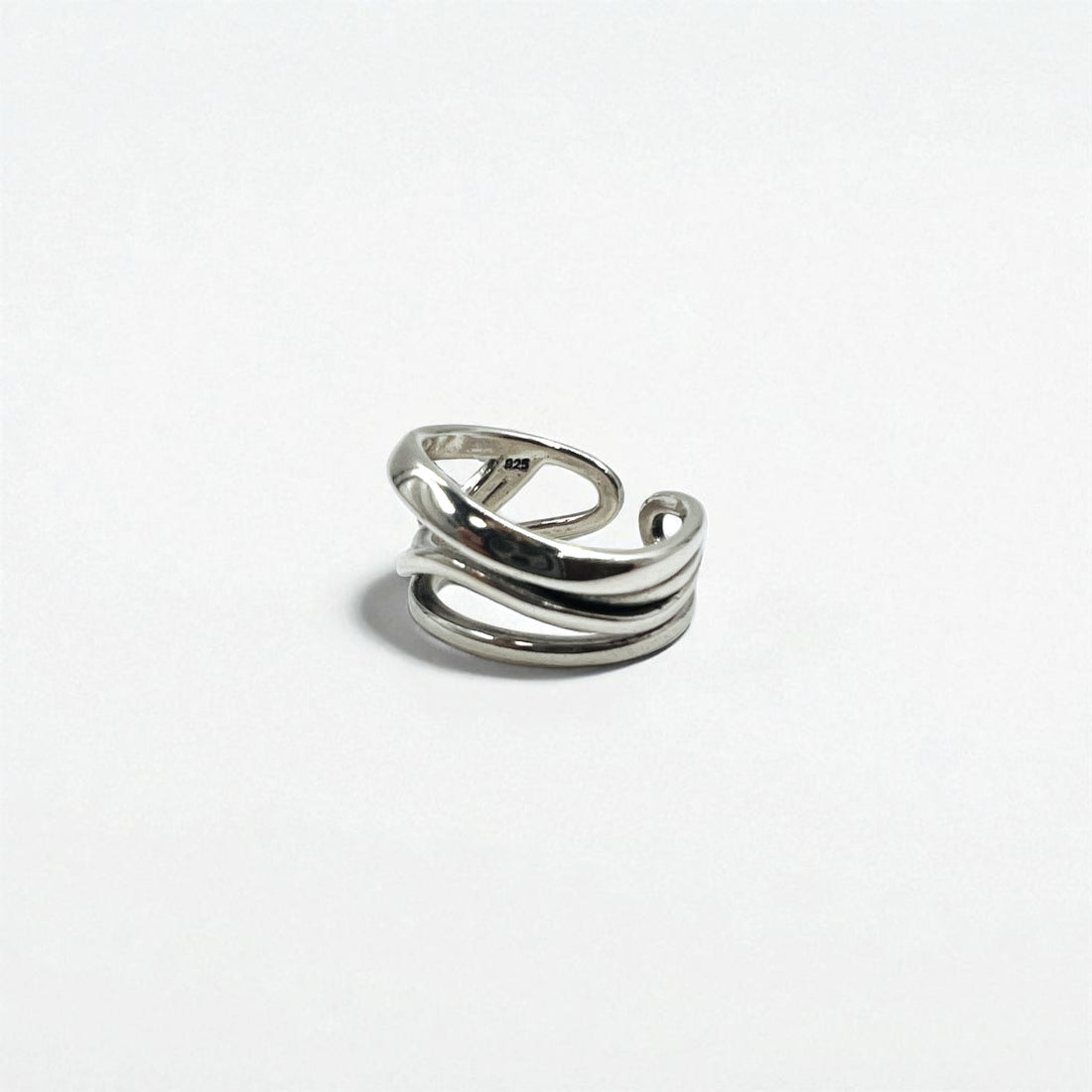 Vintage Silver Open Ring ウェーブデザイン オープン リング 指輪 シルバー 925