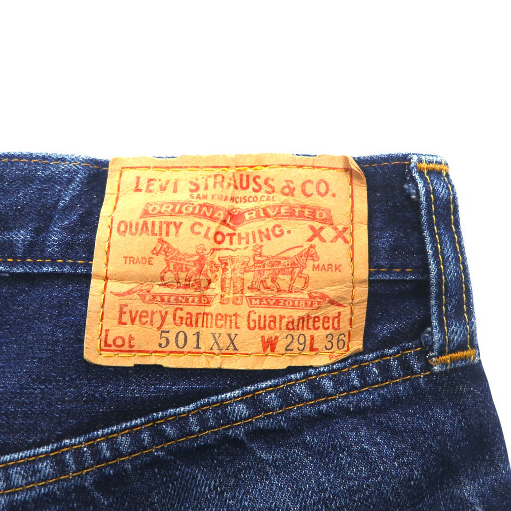 Levi's 90s Made in USA Valencia Factory 501XX Big E Selvedge Denim Pants S Indigo Blue Button Back 555