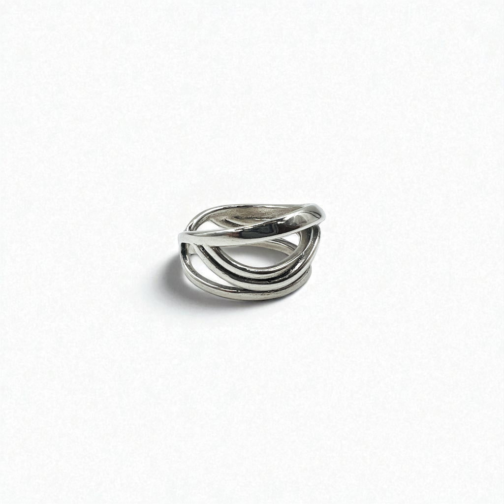 Vintage Silver Open Ring ウェーブデザイン オープン リング 指輪 シルバー 925