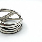 Vintage Silver Open Ring ウェーブデザイン オープン リング 指輪 シルバー 925