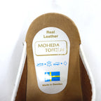 MOHEDA TOFFELN Swedish clog sandals 25cm orange leather all-over fruit pattern