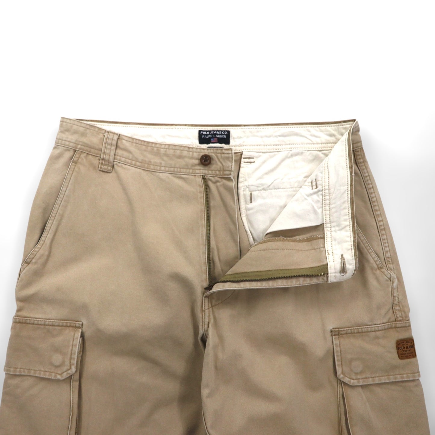 POLO JEANS CO. RALPH LAUREN 90年代 ワイド カーゴ チノパンツ L ベージュ ワーク