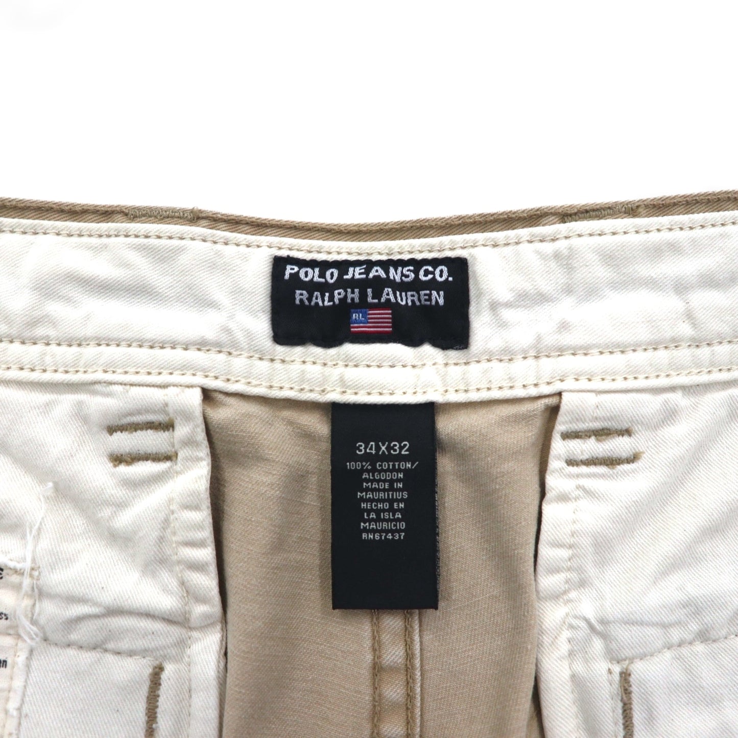 POLO JEANS CO. RALPH LAUREN 90年代 ワイド カーゴ チノパンツ L ベージュ ワーク