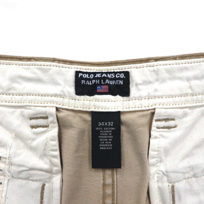 POLO JEANS CO. RALPH LAUREN 90年代 ワイド カーゴ チノパンツ L ベージュ ワーク