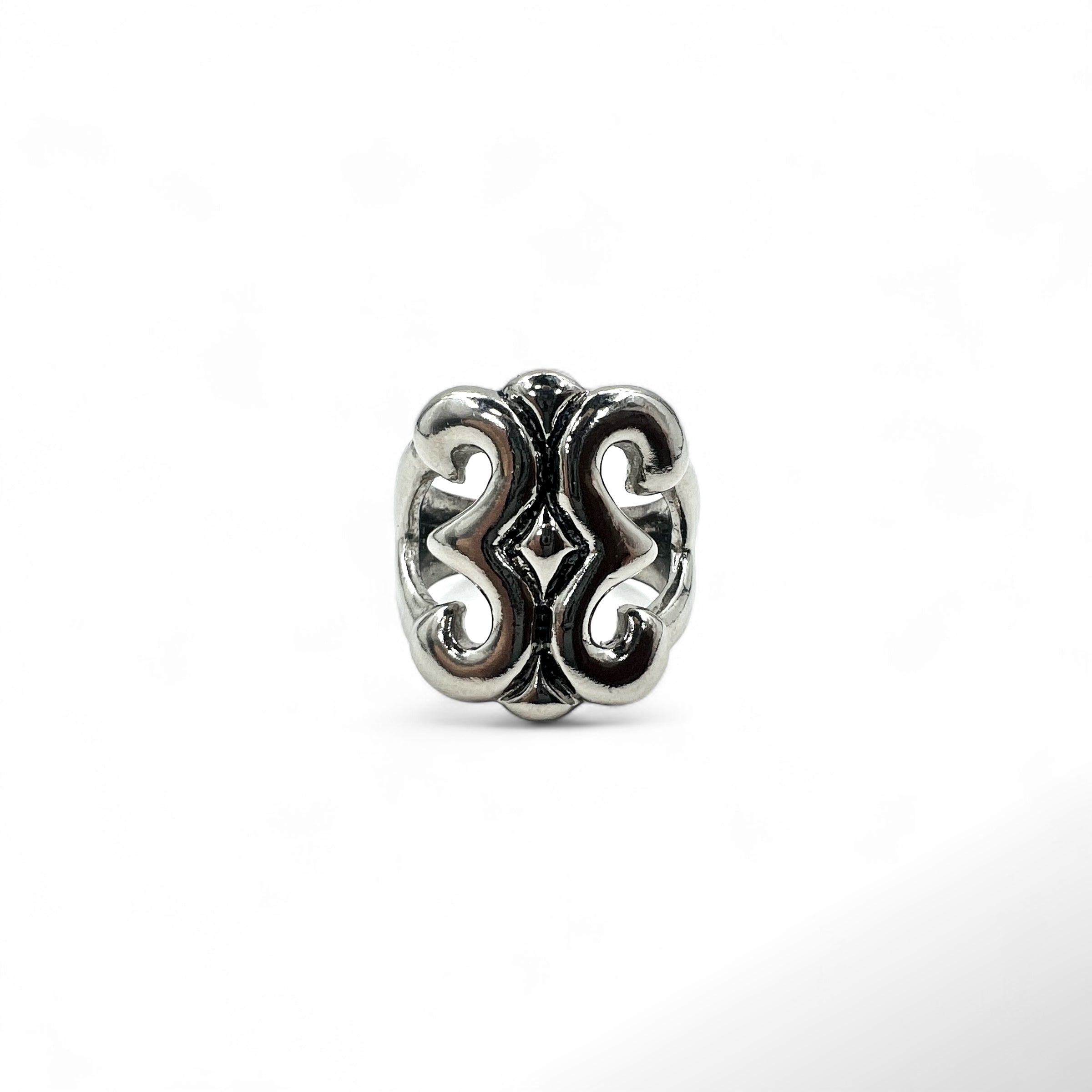 Vintage Indian Jewelry インディアンジュエリー ヴィンテージ ワイド リング 指輪 18号 シルバー