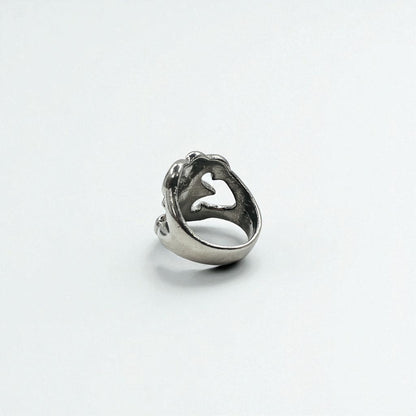 Vintage Indian Jewelry インディアンジュエリー ヴィンテージ ワイド リング 指輪 18号 シルバー