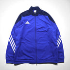 adidas 3-Stripes Track Jacket, Size 4XL, Blue, Polyester, F49711