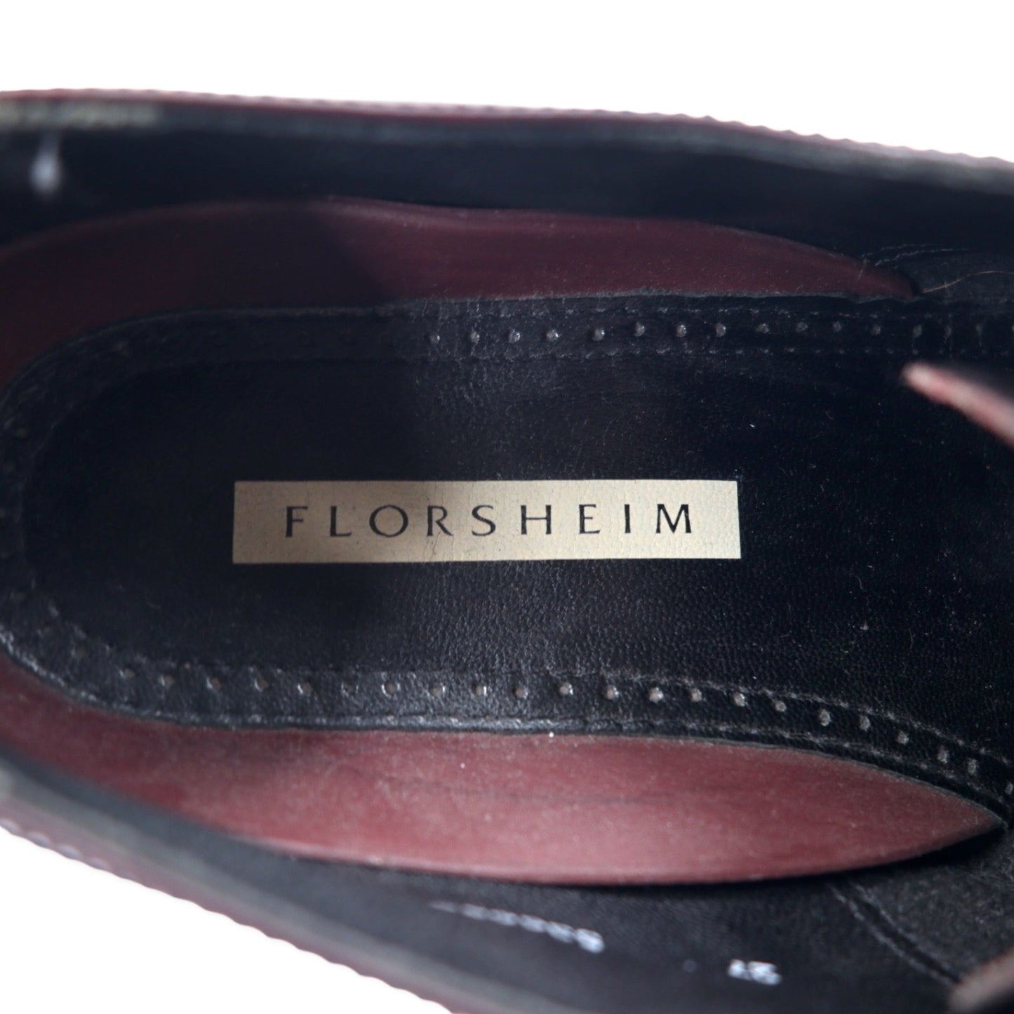 FLORSHEIM ストレートチップ オックスフォード シューズ 27cm バーガンディ レザー 536656 898 02