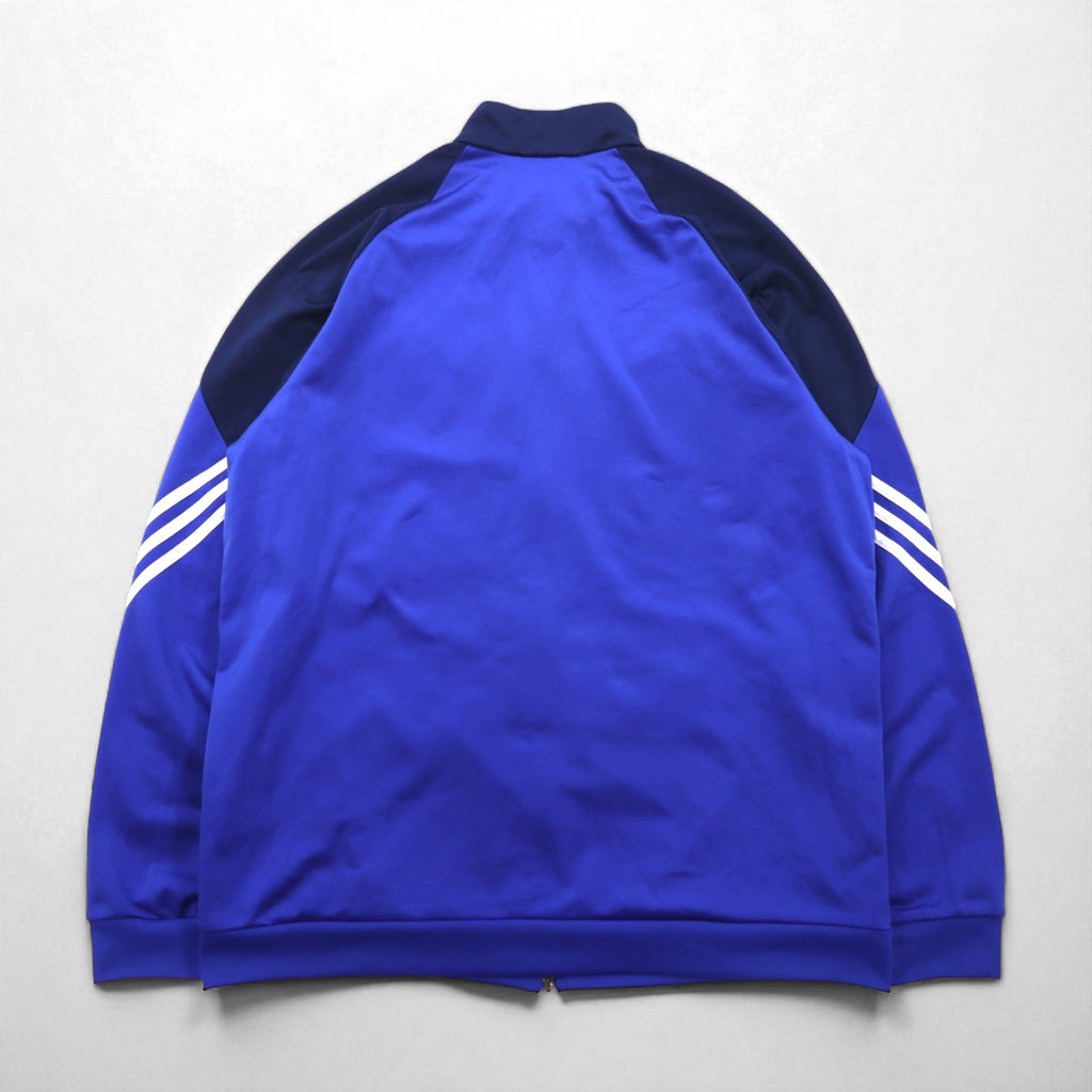 adidas 3-Stripes Track Jacket, Size 4XL, Blue, Polyester, F49711