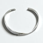Vintage 925 Silver Cuff Bracelet Made In Mexico Mexican Jewelry V-shaped Wave Bangle Silver