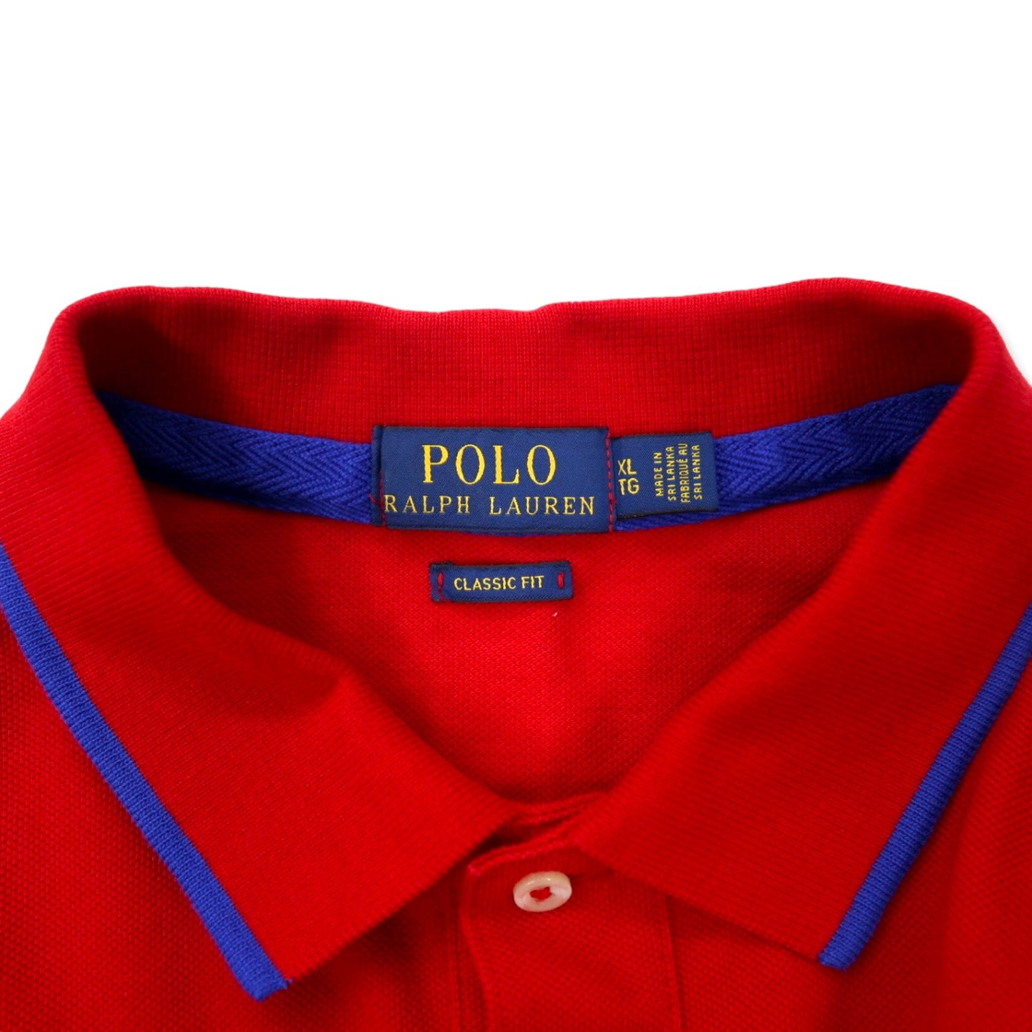 POLO RALPH  LAUREN ビッグポニー ポロシャツ XL ブルー レッド ホワイト トリコロール コットン 鹿の子 YACHT CLUB