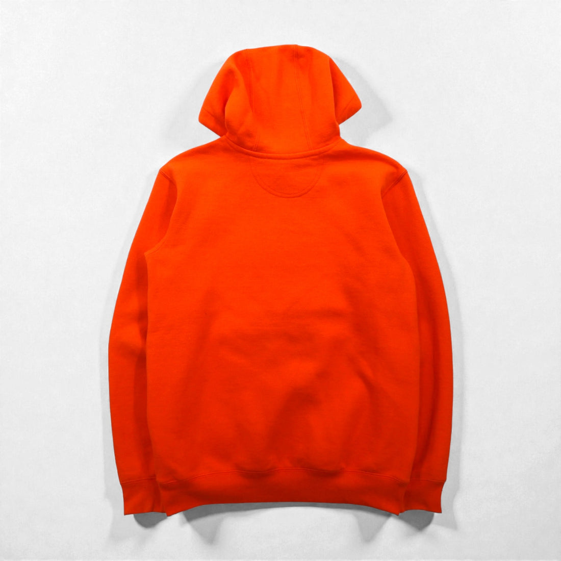 Carhartt Pullover Hoodie L Orange Sleeve Logo Print Kangaroo Pocket K288