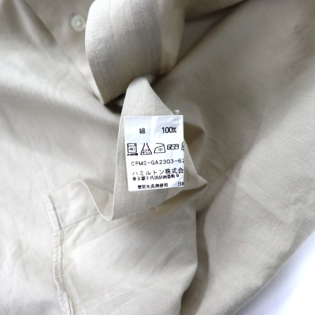 CHAPS RALPH LAUREN 90年代 ドレスシャツ L ベージュ コットン 日本製