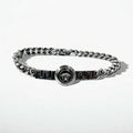 VERSACE Vintage Medusa Kihei Chain Bracelet Silver Made in Italy
