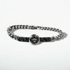 VERSACE Vintage Medusa Kihei Chain Bracelet Silver Made in Italy