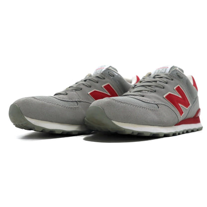 new balance 574 classic スニーカー 28cm グレー レッド スエード ML574GRR