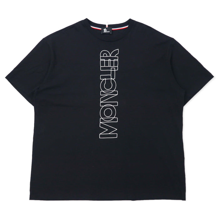 MONCLER T-shirt 3XL Black Cotton Grenoble Sketch T-SHIRT F20978C70610 8390T 20-4265 Made in Türkiye