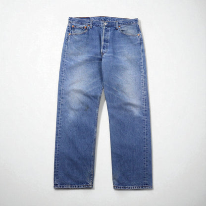 Levi's 00s Euro Levi's 501 Denim Pants, Size L, Indigo and Blue, Button Fly, 00501 0114, Made in Poland
