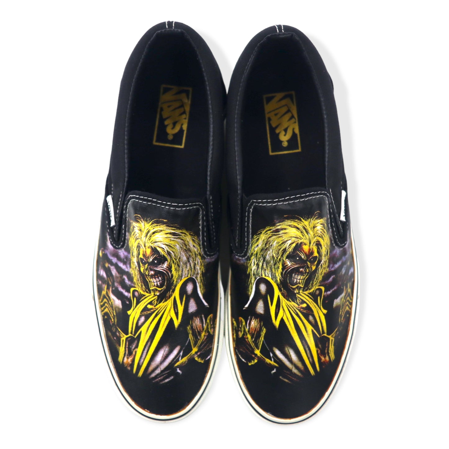 VANS × IRON MAIDEN スリッポン スニーカー 27.5cm ブラック アイアンメイデン バンド 総柄 KILLER SLIP-ON