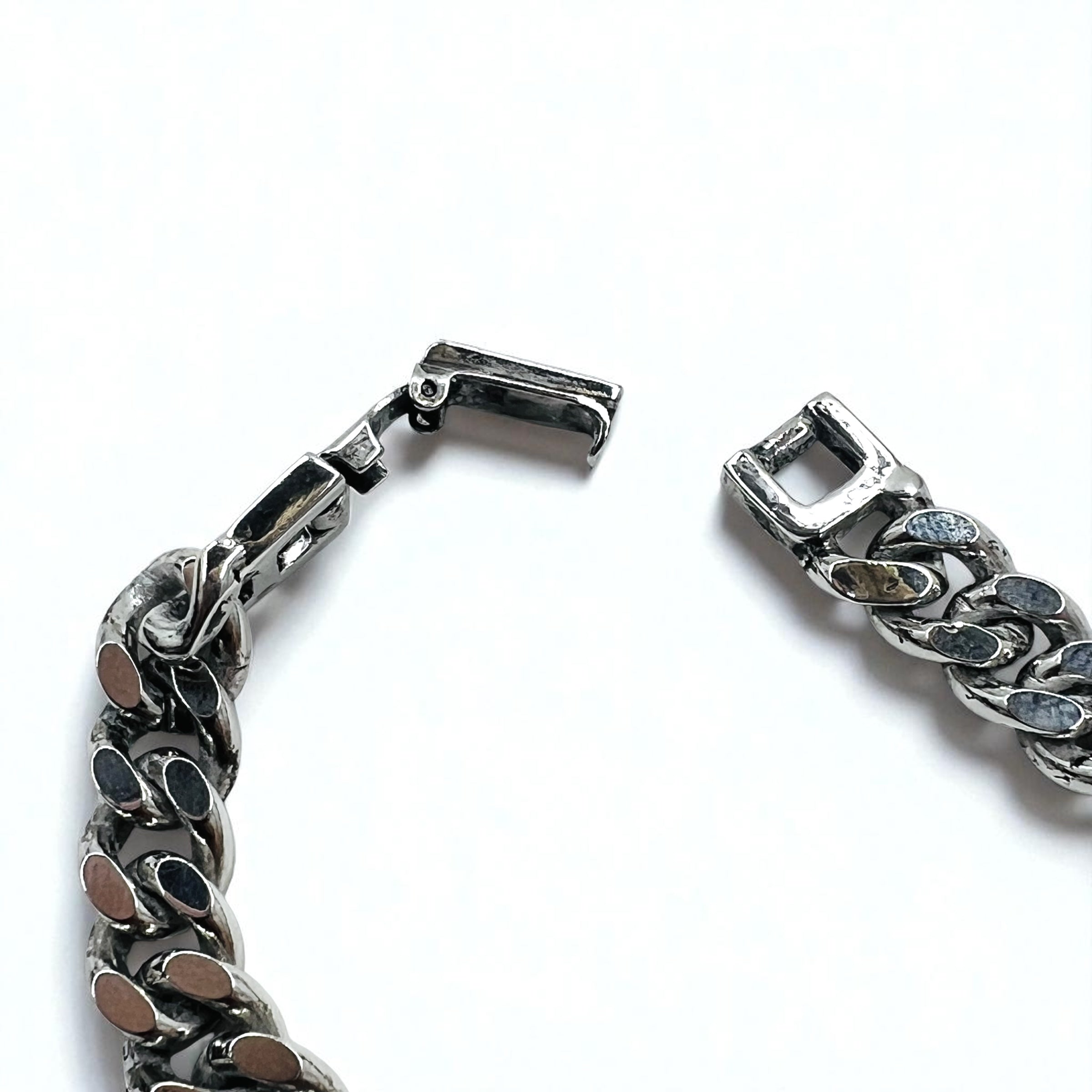 VERSACE Vintage Medusa Kihei Chain Bracelet Silver Made in Italy
