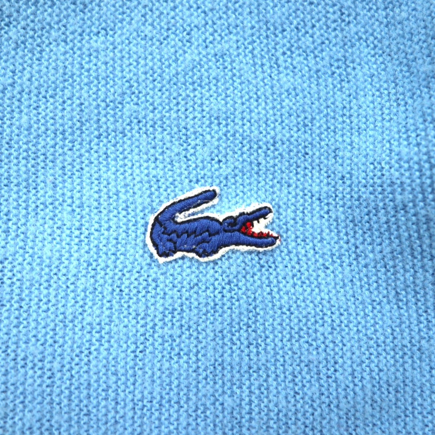 IZOD LACOSTE 70年代 糸巻きタグ ニット カーディガン L ブルー アクリル