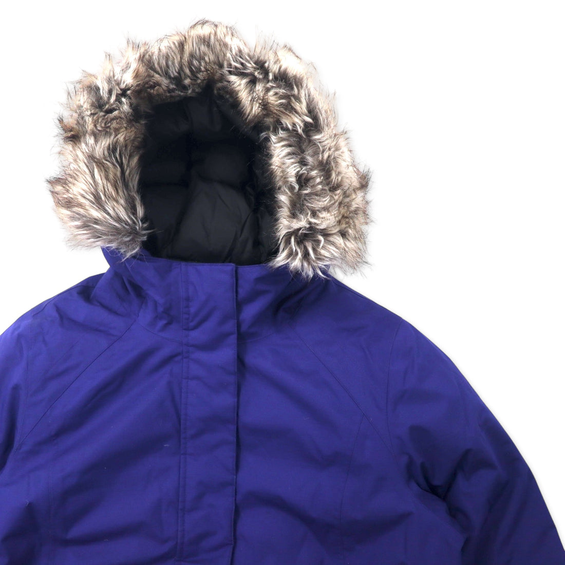 Eddie Bauer Weather Edge Down Parka Down Coat L Navy Polyester Fur Detachable WEATHER EDGE