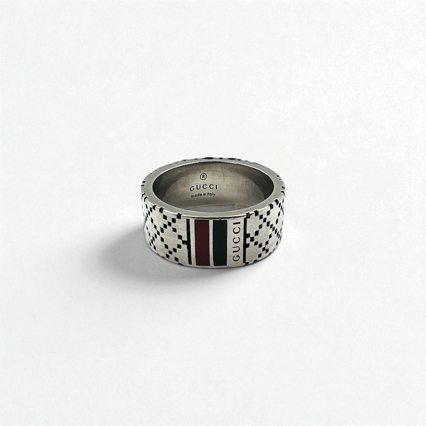 GUCCI シェリーライン ディアマンティッシマ リング 指輪 14号 シルバー Ag925 イタリア製