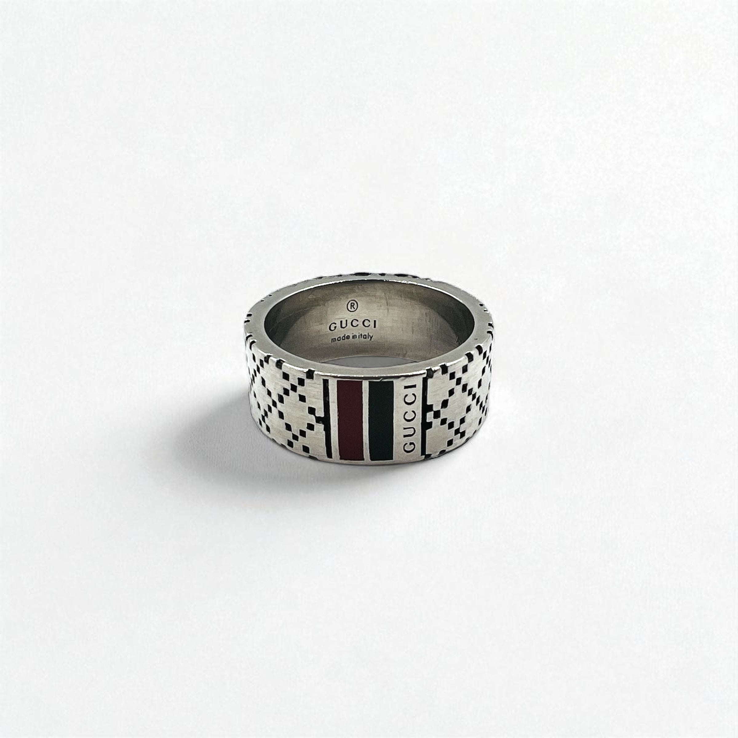 GUCCI シェリーライン ディアマンティッシマ リング 指輪 14号 シルバー Ag925 イタリア製