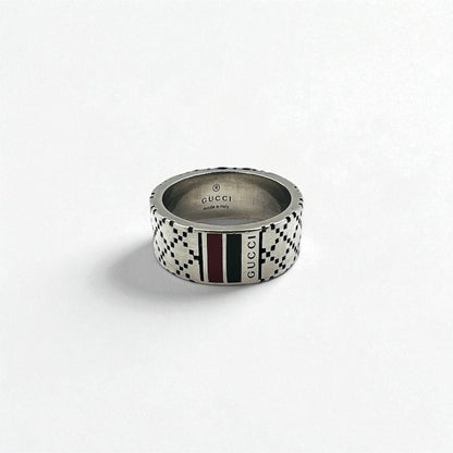 GUCCI シェリーライン ディアマンティッシマ リング 指輪 14号 シルバー Ag925 イタリア製