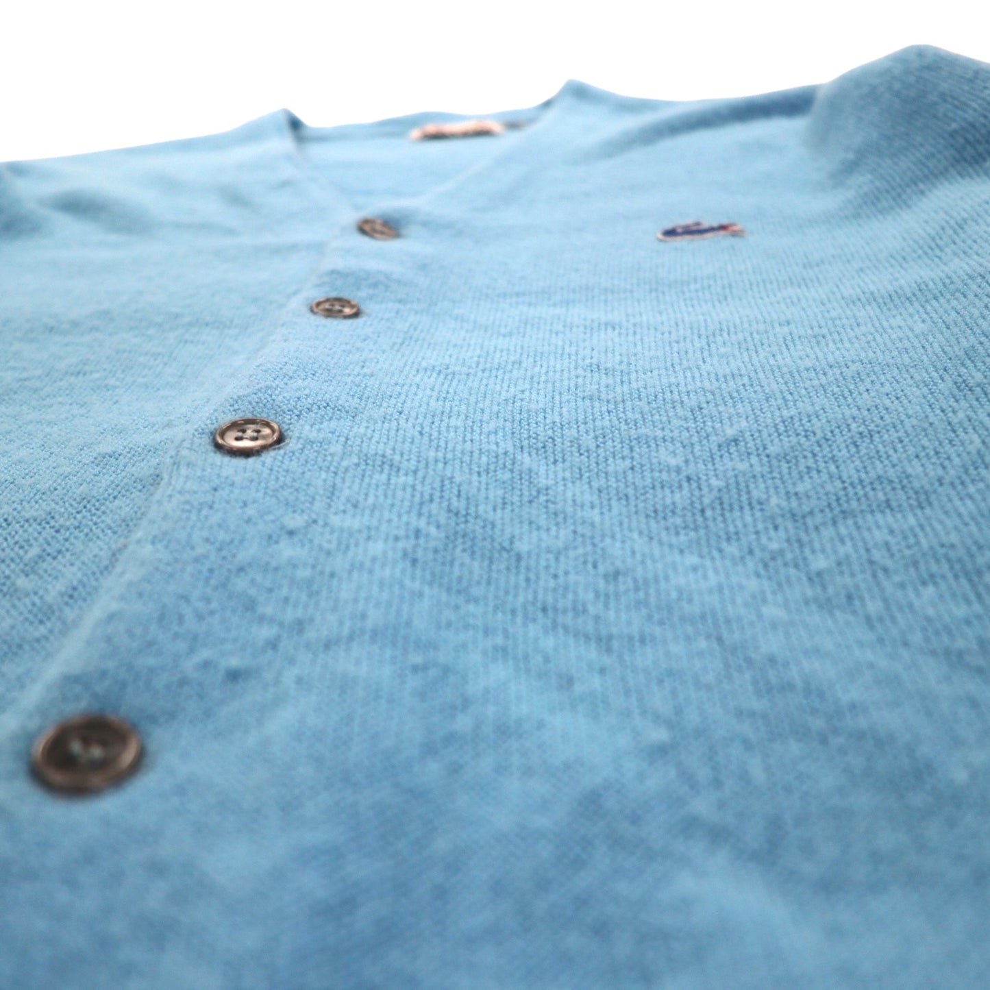 IZOD LACOSTE 70年代 糸巻きタグ ニット カーディガン L ブルー アクリル