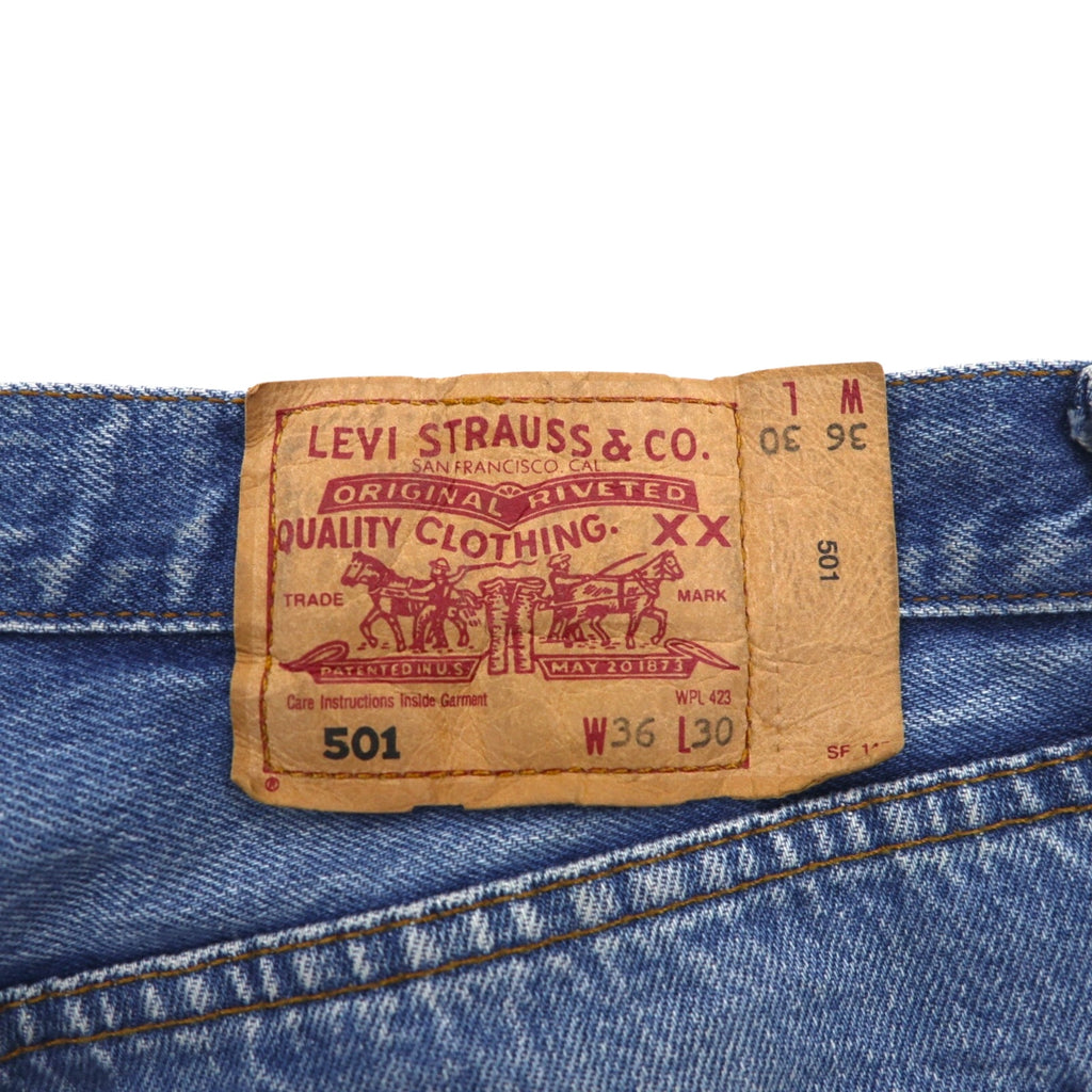 Levi's 00s Euro Levi's 501 Denim Pants, Size L, Indigo and Blue, Button Fly, 00501 0114, Made in Poland
