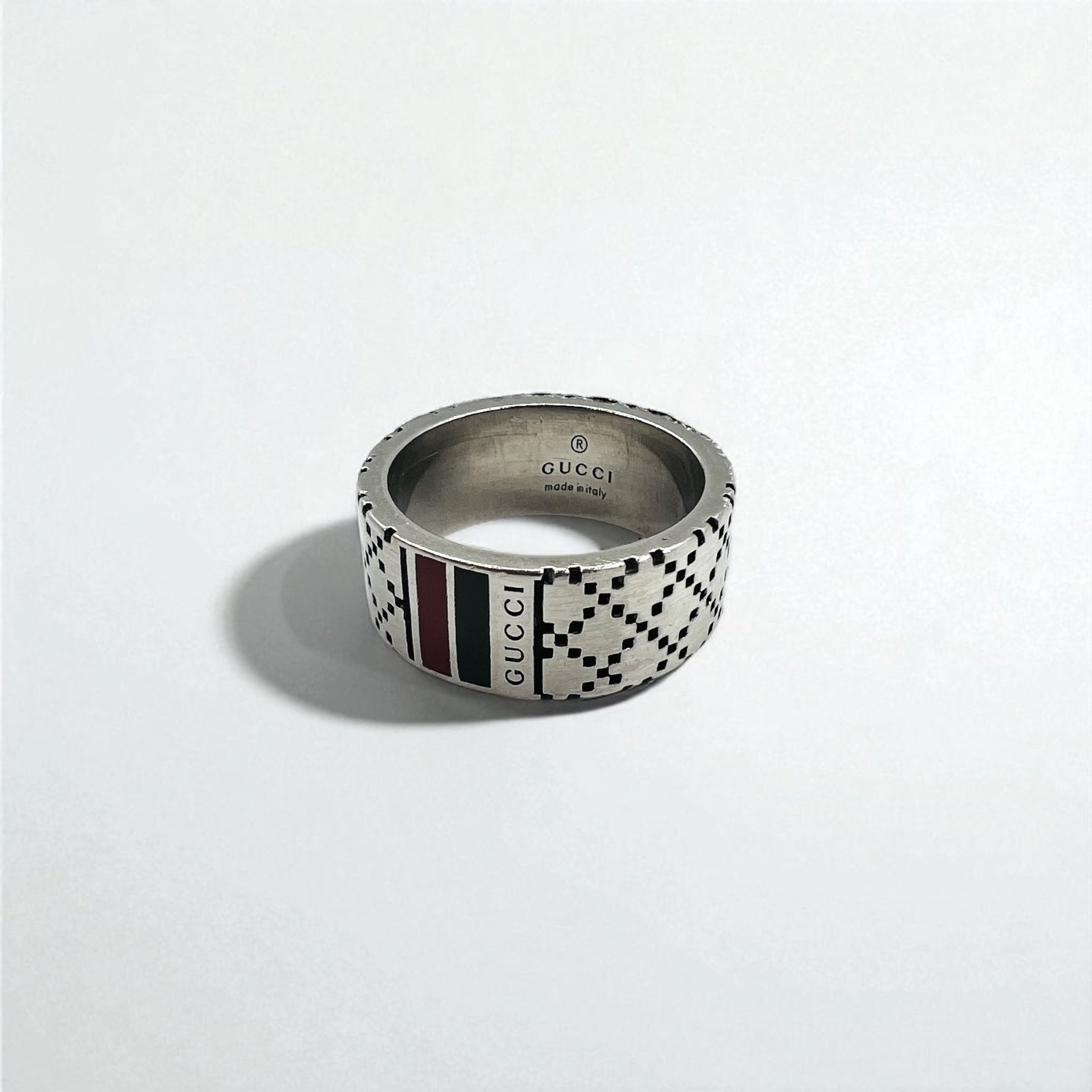 GUCCI Sherry Line Diamantissima Ring US size #7-7.5 Silver Ag925