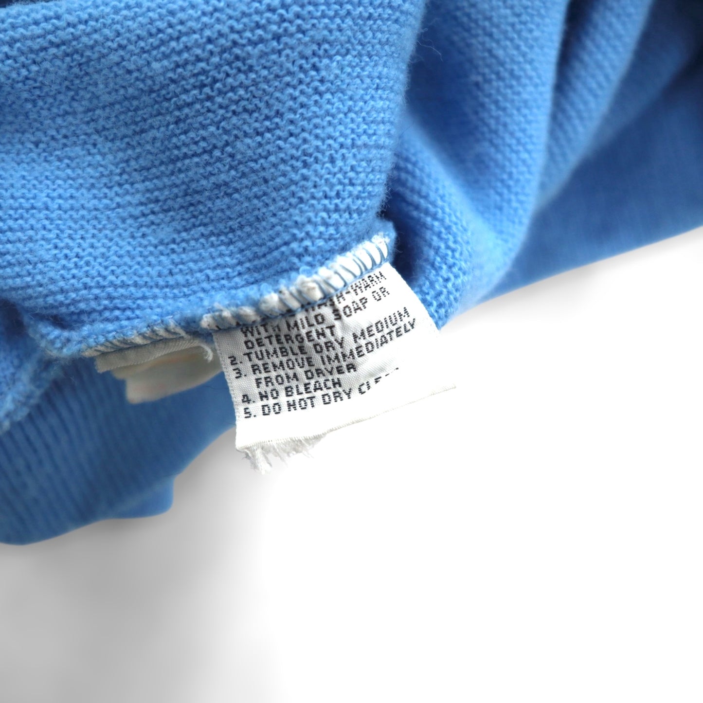 IZOD LACOSTE 70年代 糸巻きタグ ニット カーディガン L ブルー アクリル